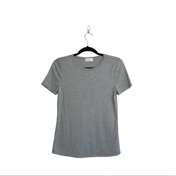 Maurices 24/7 Gray Short Sleeve Crewneck Rib Tuck In Tee Medium Women’s - Picture 10 of 10